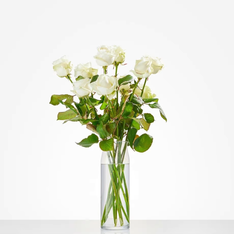 Losse witte rozen 60 cm.F